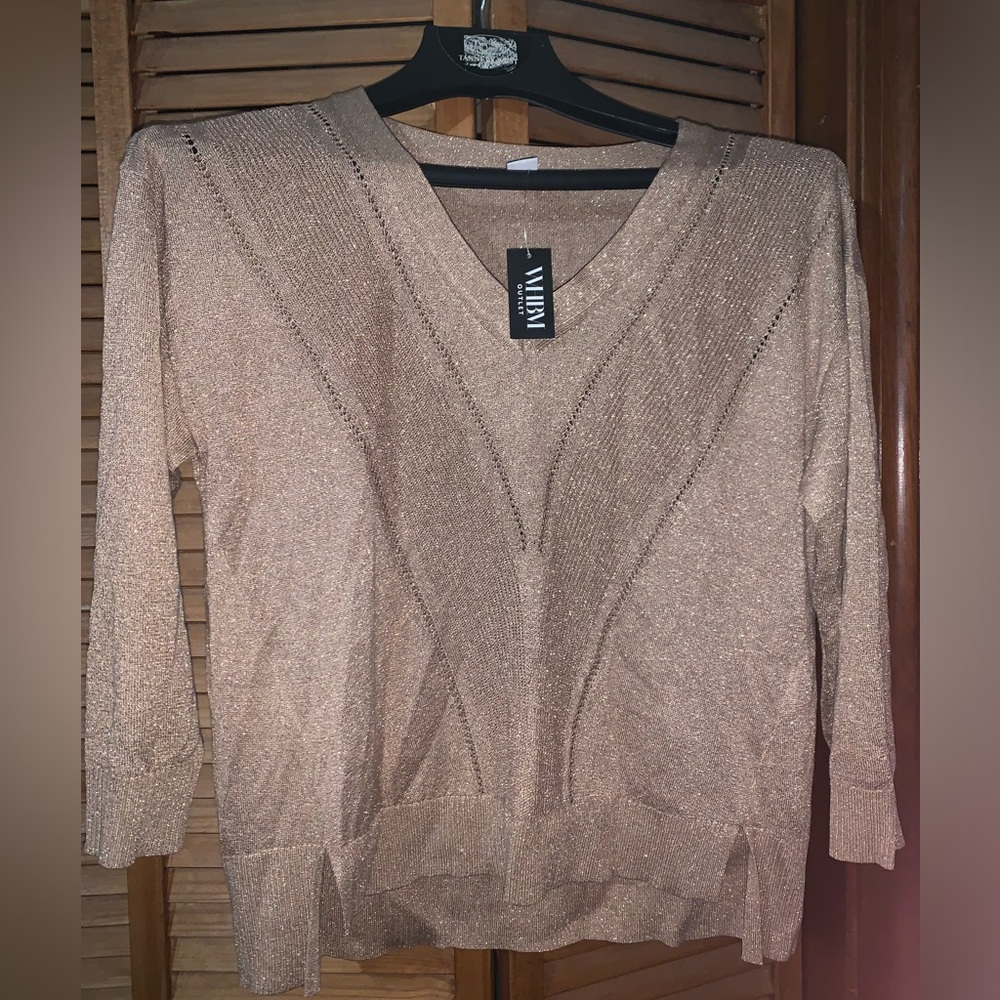WHBM gold sweater.